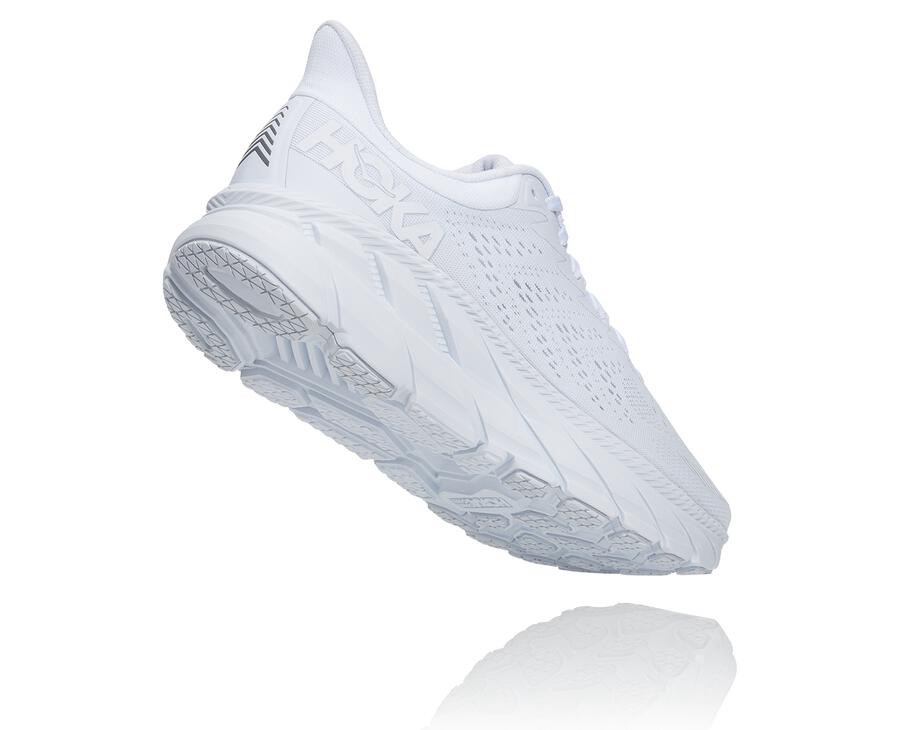 Running Shoes Mens - Hoka One One Clifton 7 - White - XEIKSPV-52